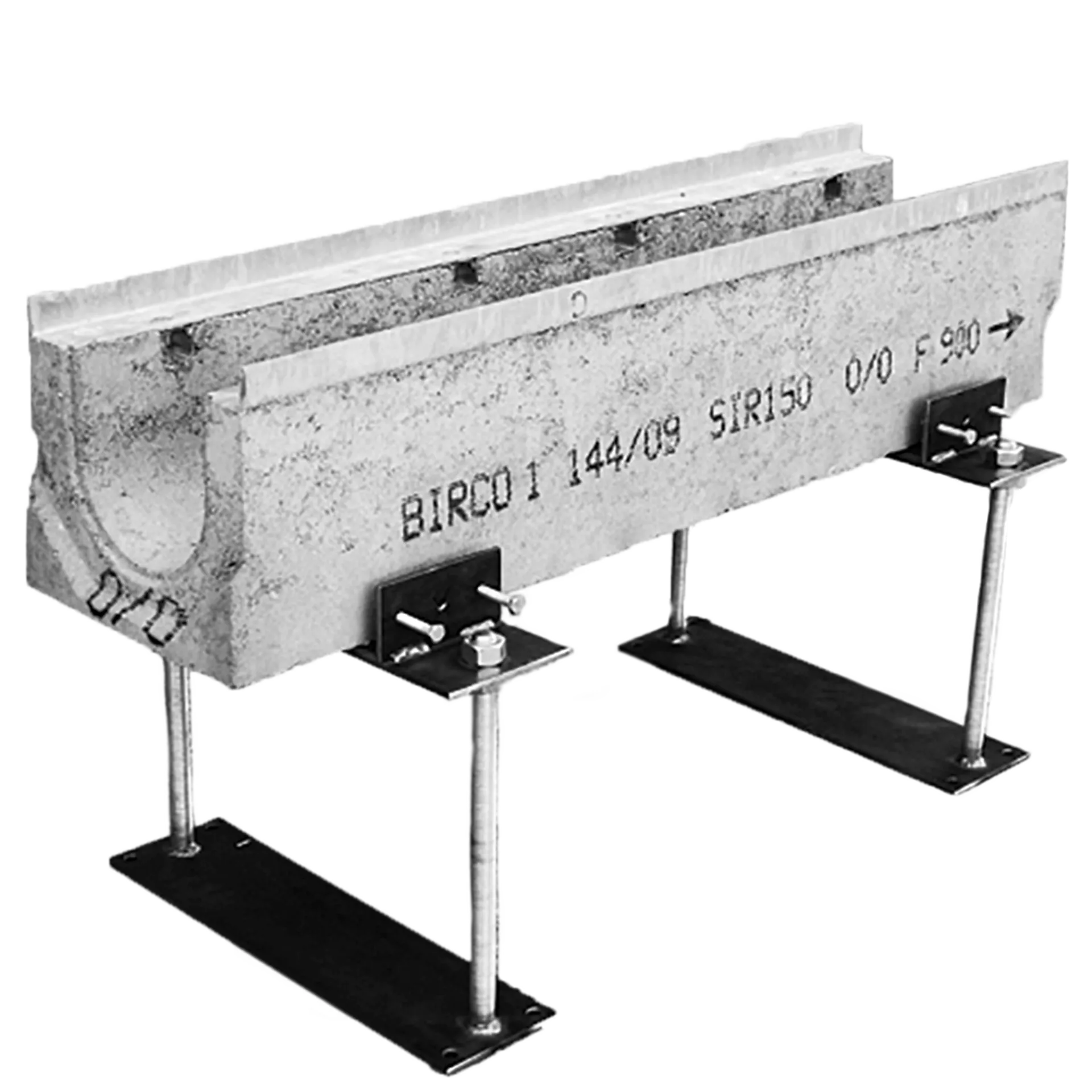 BIRCO Stellfuss Typ 2 für Rinnen DN 150/200 L 120 mm B 480 mm H 300 mm