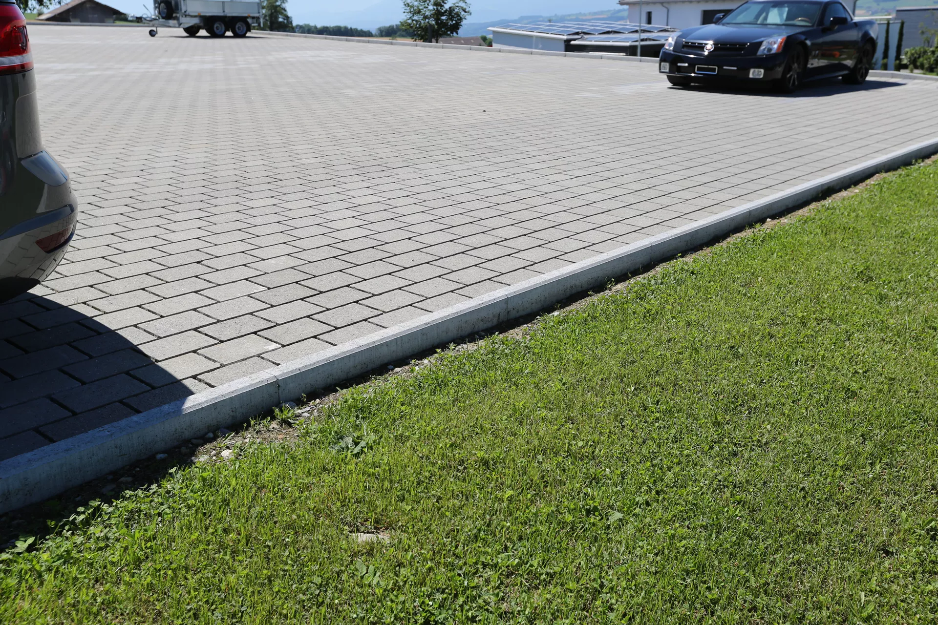 Stellplatte grau glatt beidseitig gefast L 100 cm B 6 cm H 25 cm