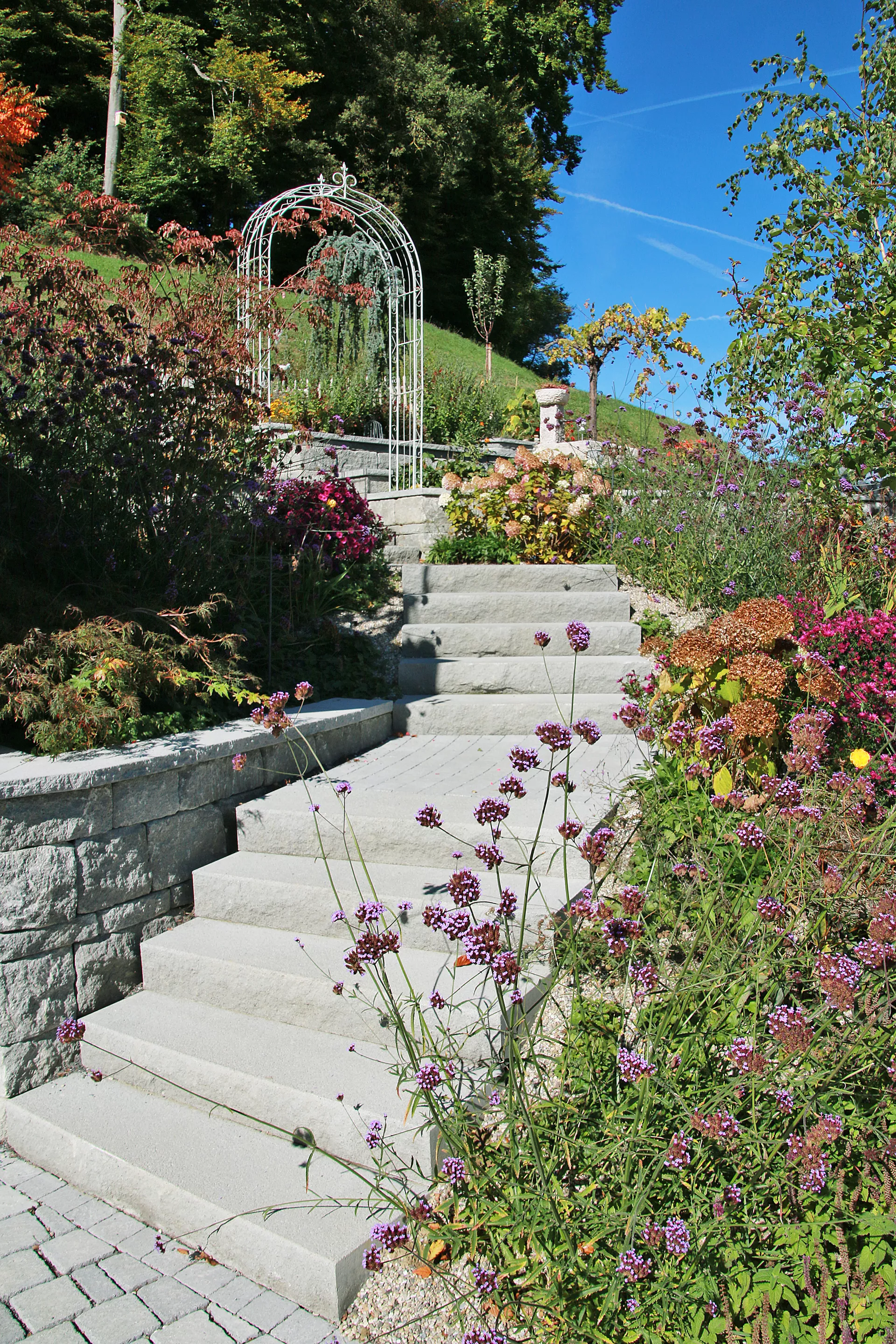 SANTURO Blockstufe voll grau gestrahlt gefast L 80 cm B 36 cm H 15 cm