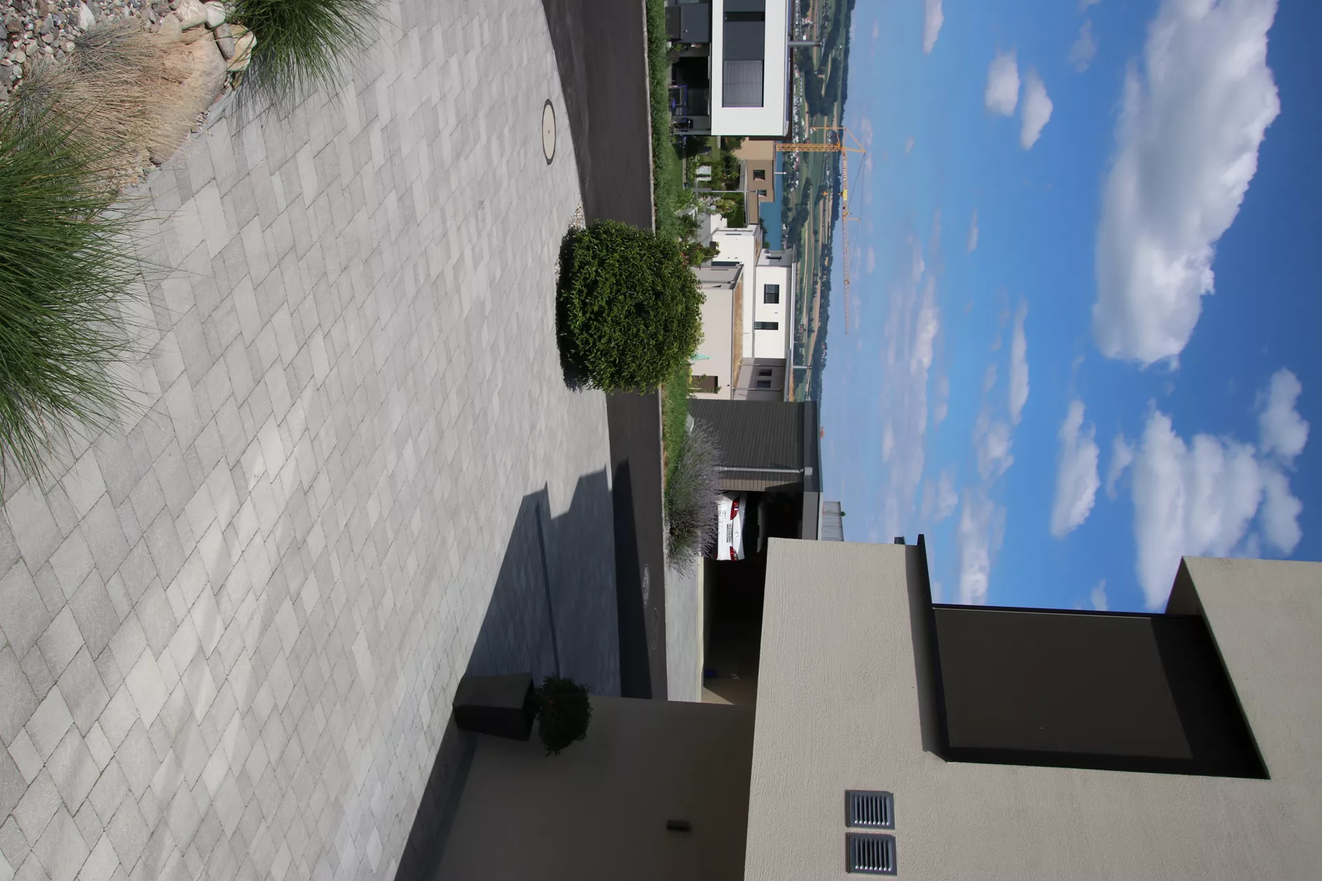 FRIEDA FORMATO Pflasterstein perlgrau strukturiert Kanten gebr. L 10, 20, 30 cm B 20 cm H 7 cm