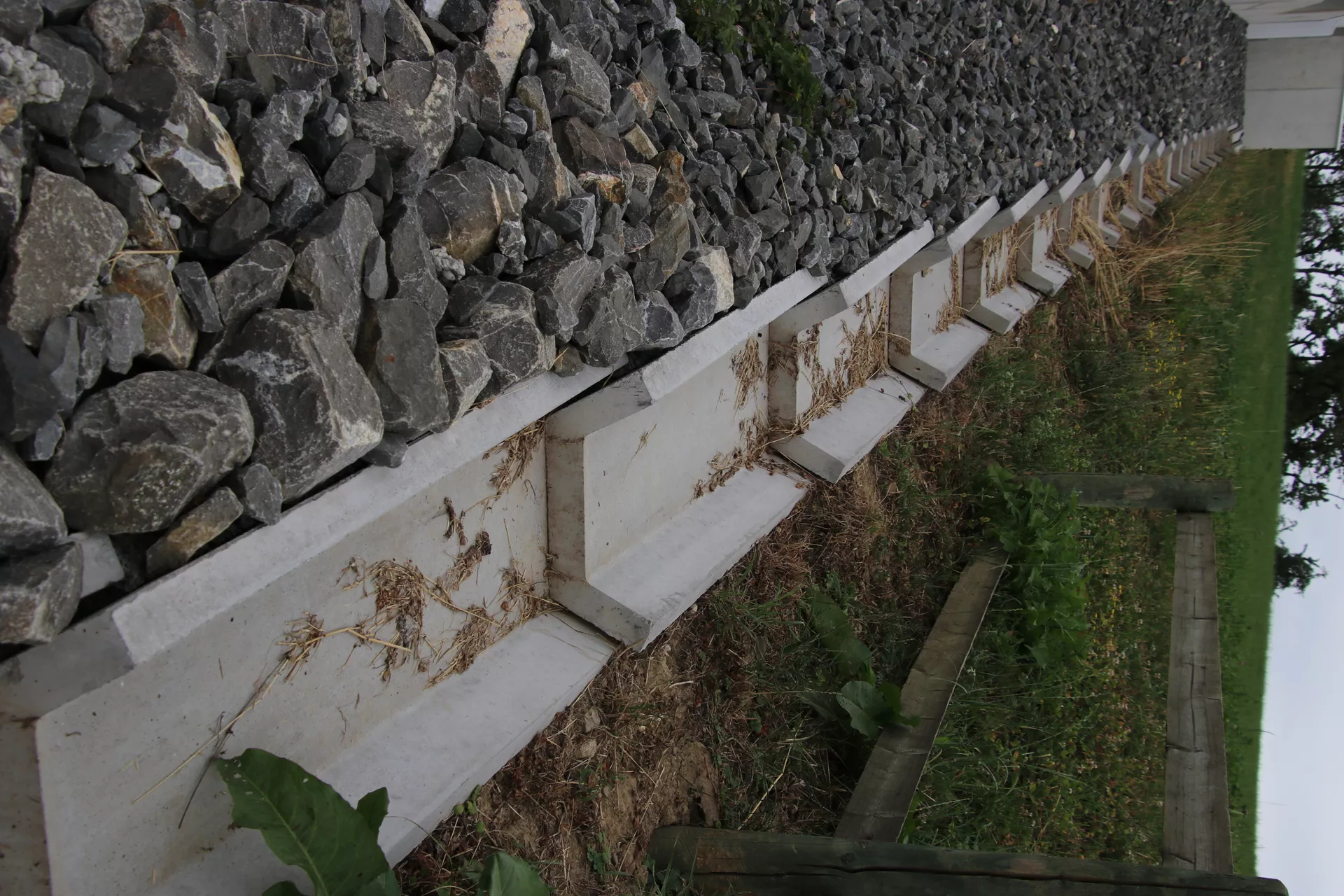 Wildbachschale bewehrt Sohlenbreite 20-28 cm L 100 cm B 38-46 cm H 15 cm