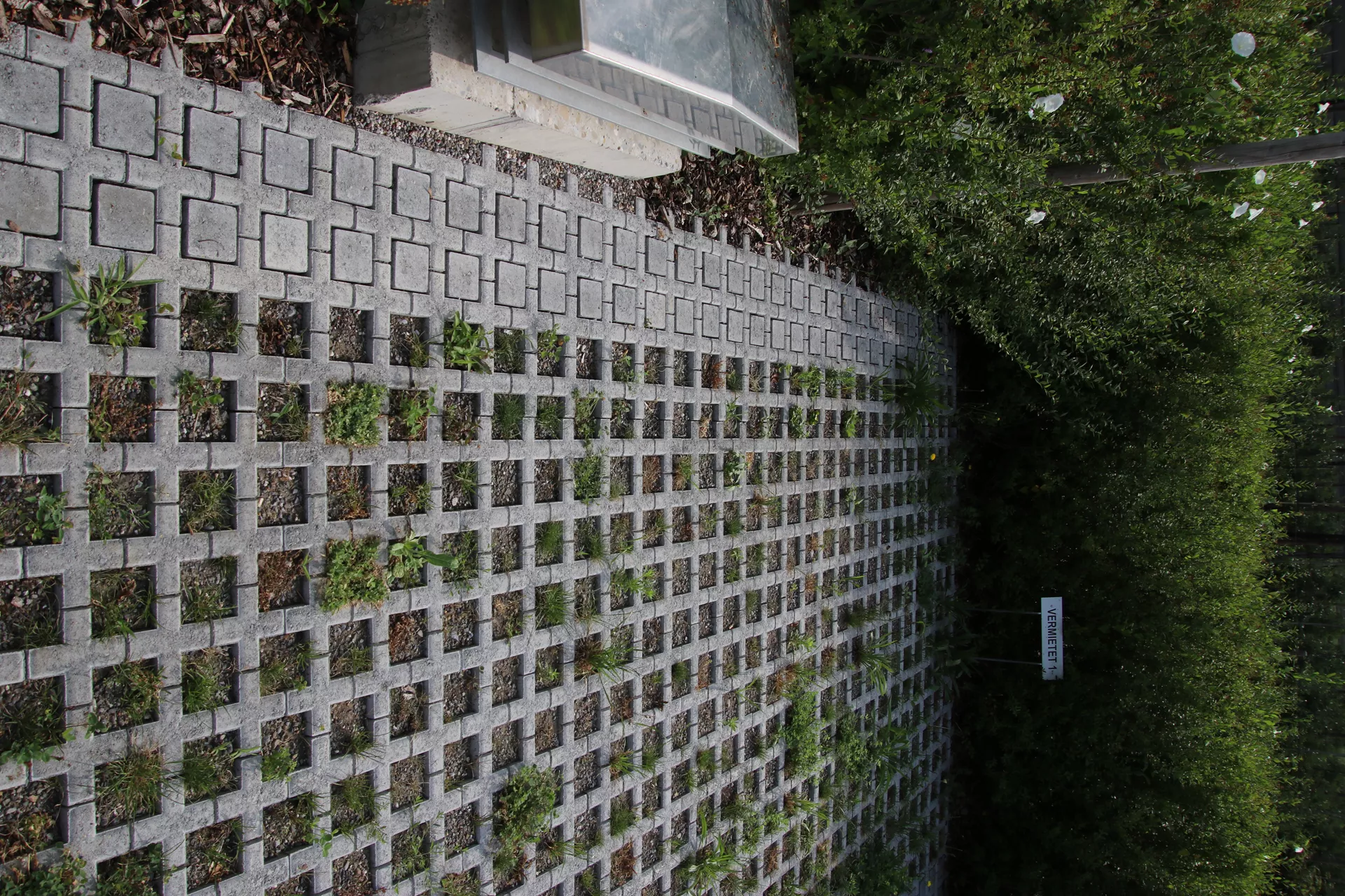 QUADRO Rasengitterstein grau L 58 cm B 47 cm H 10 cm