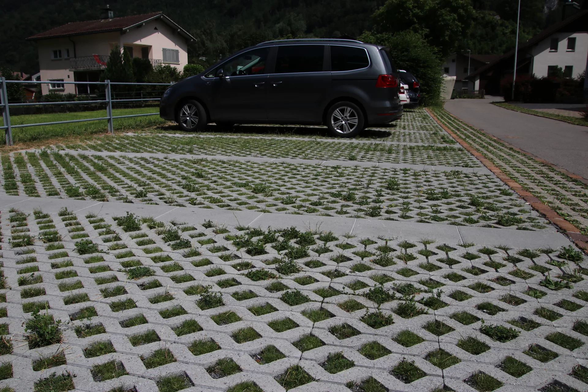 GRISON Rasengitterstein mit Nocken grau glatt L 60.2 cm B 40.2 cm H 8 cm