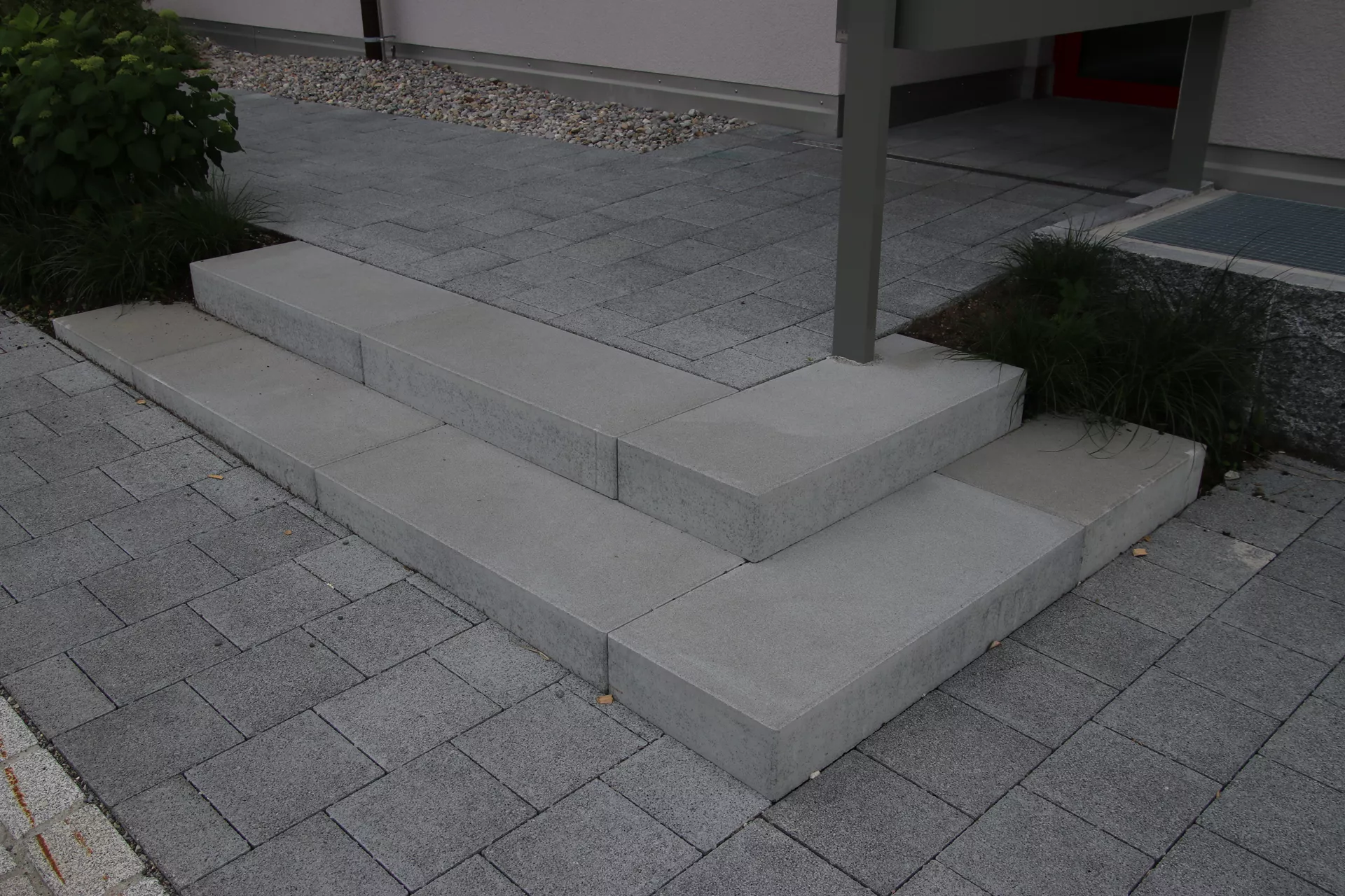 CLASSIC Blockstufe voll grau glatt gefast L 120 cm B 40 cm H 15 cm