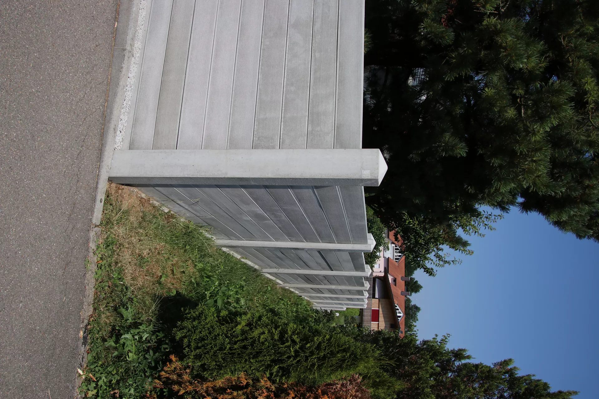 Betonbrett gegossen leicht bewehrt grau glatt vollkantig L 200 cm B 4 cm H 30 cm