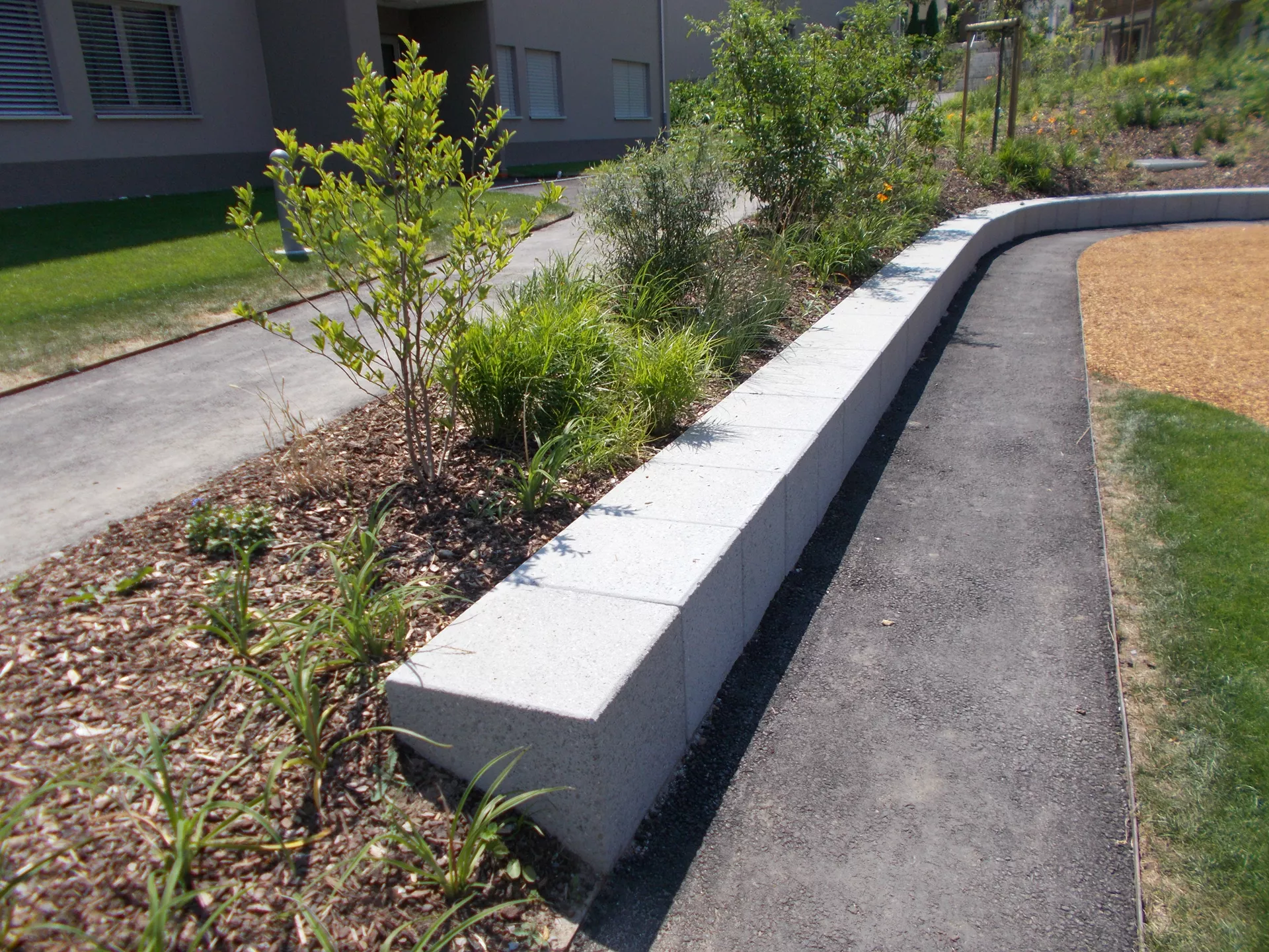 U-Element grau gestrahlt gefast Normalelement Typ 1 bewehrt L 50 cm B 50 cm H 40 cm