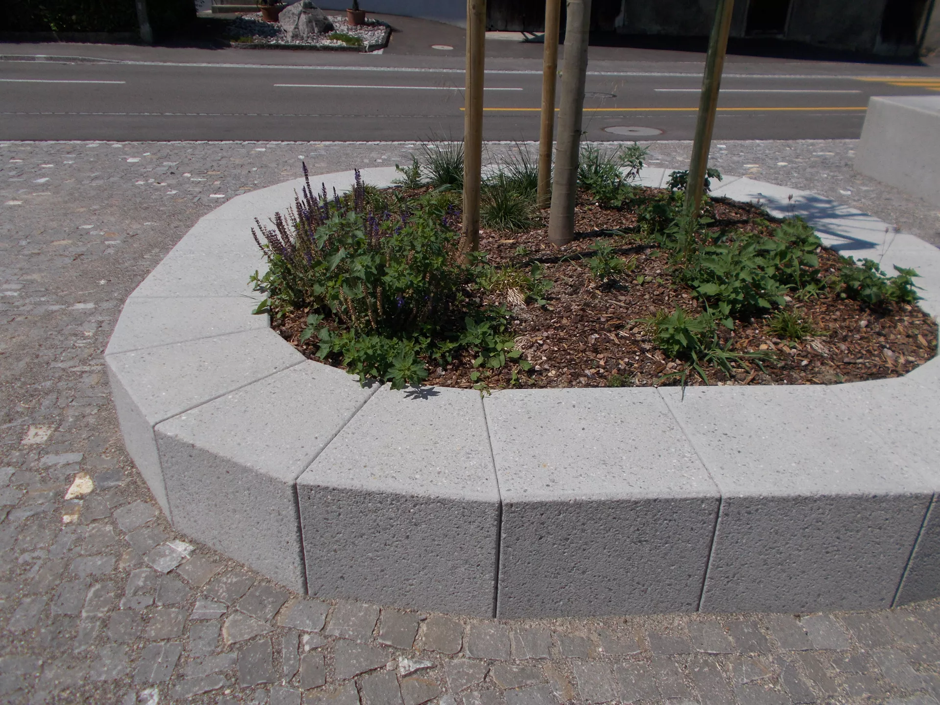 U-Element grau gestrahlt gefast Normalelement Typ 1 bewehrt L 50 cm B 50 cm H 40 cm