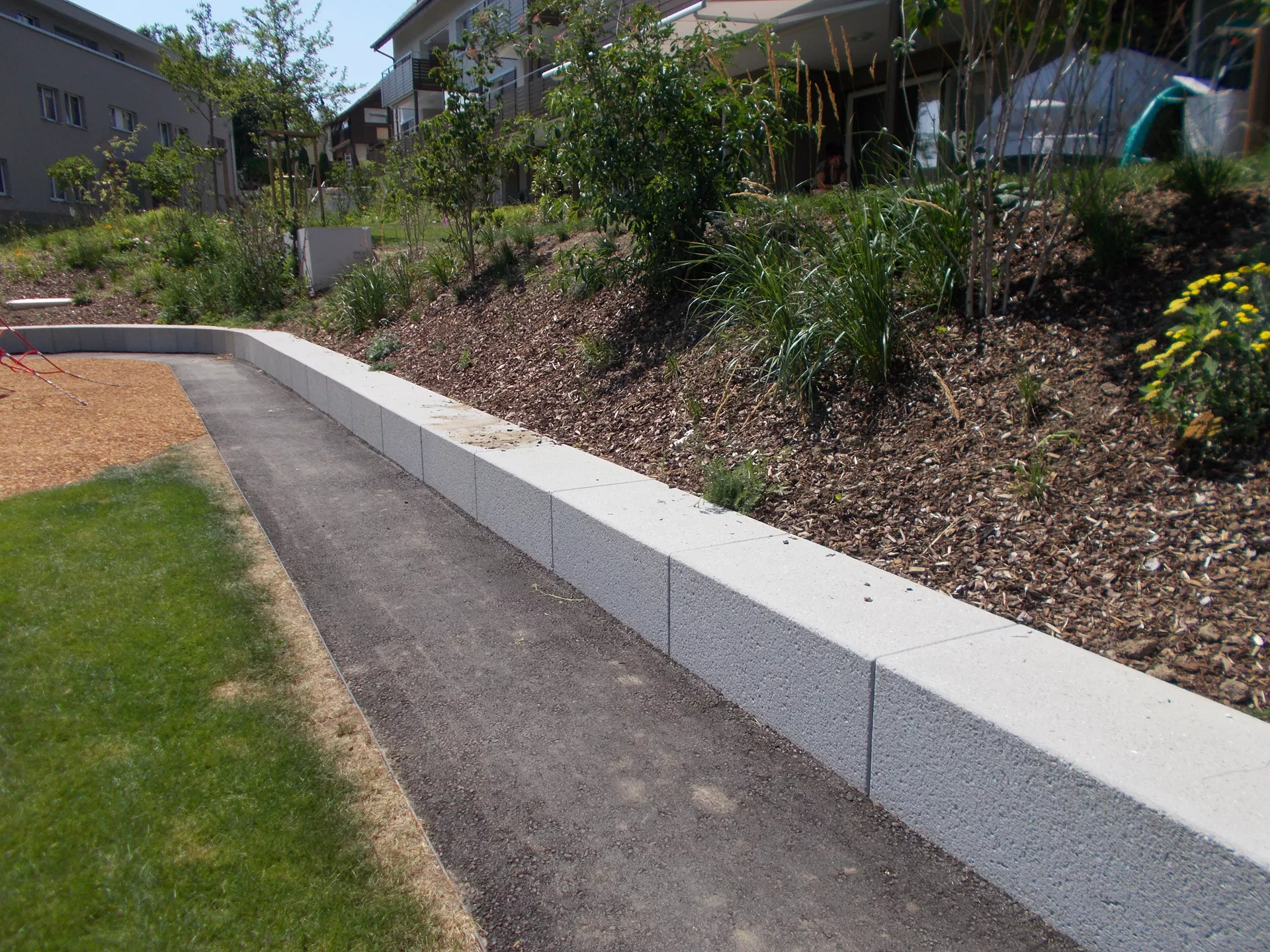 U-Element grau gestrahlt gefast Normalelement Typ 1 bewehrt L 50 cm B 50 cm H 40 cm