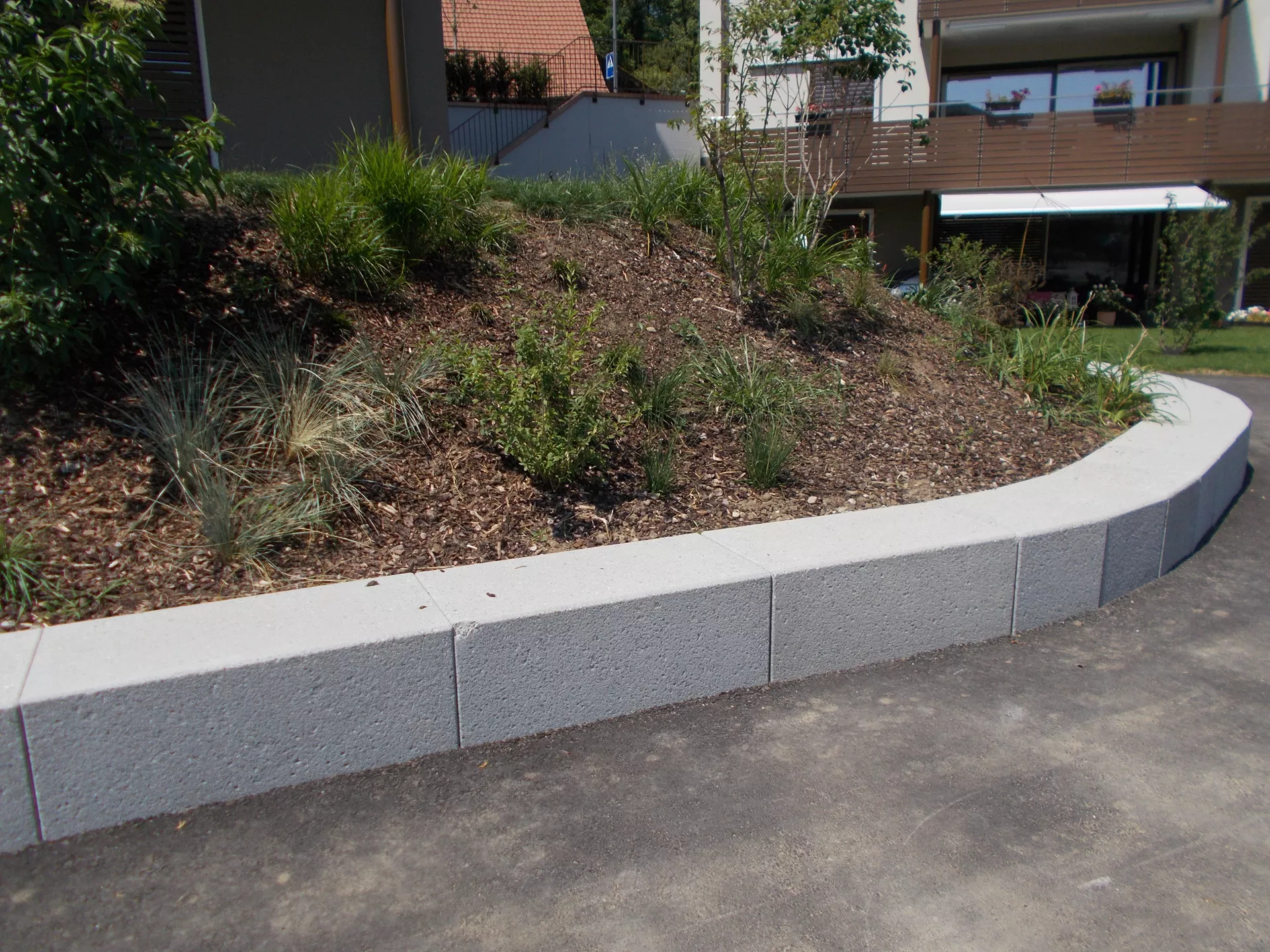 U-Element grau gestrahlt gefast Normalelement Typ 1 bewehrt L 50 cm B 50 cm H 40 cm