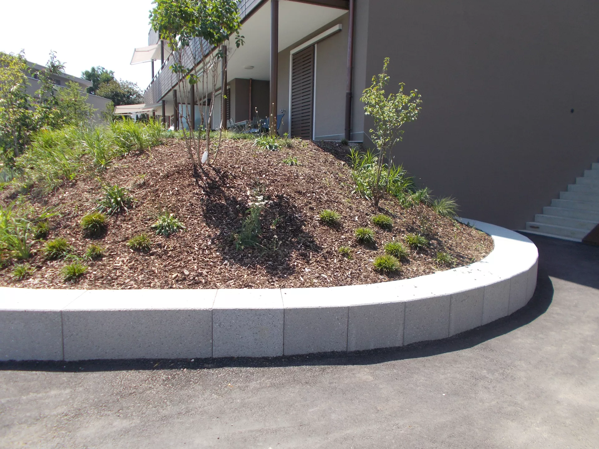 U-Element grau gestrahlt gefast Normalelement Typ 1 bewehrt L 50 cm B 50 cm H 40 cm