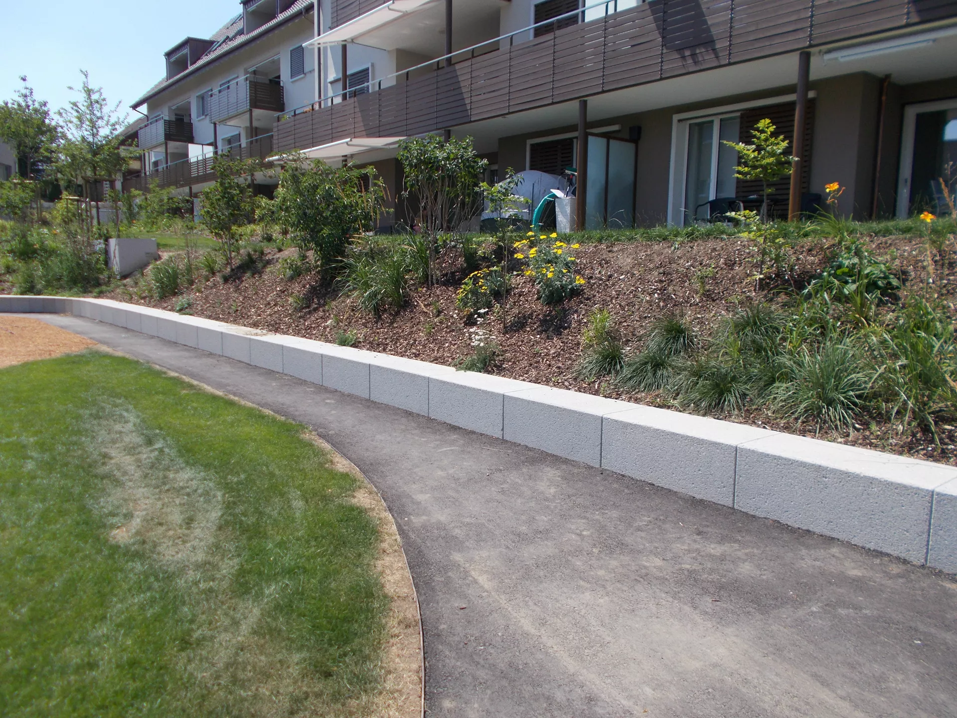 U-Element grau gestrahlt gefast Normalelement Typ 1 bewehrt L 50 cm B 50 cm H 40 cm