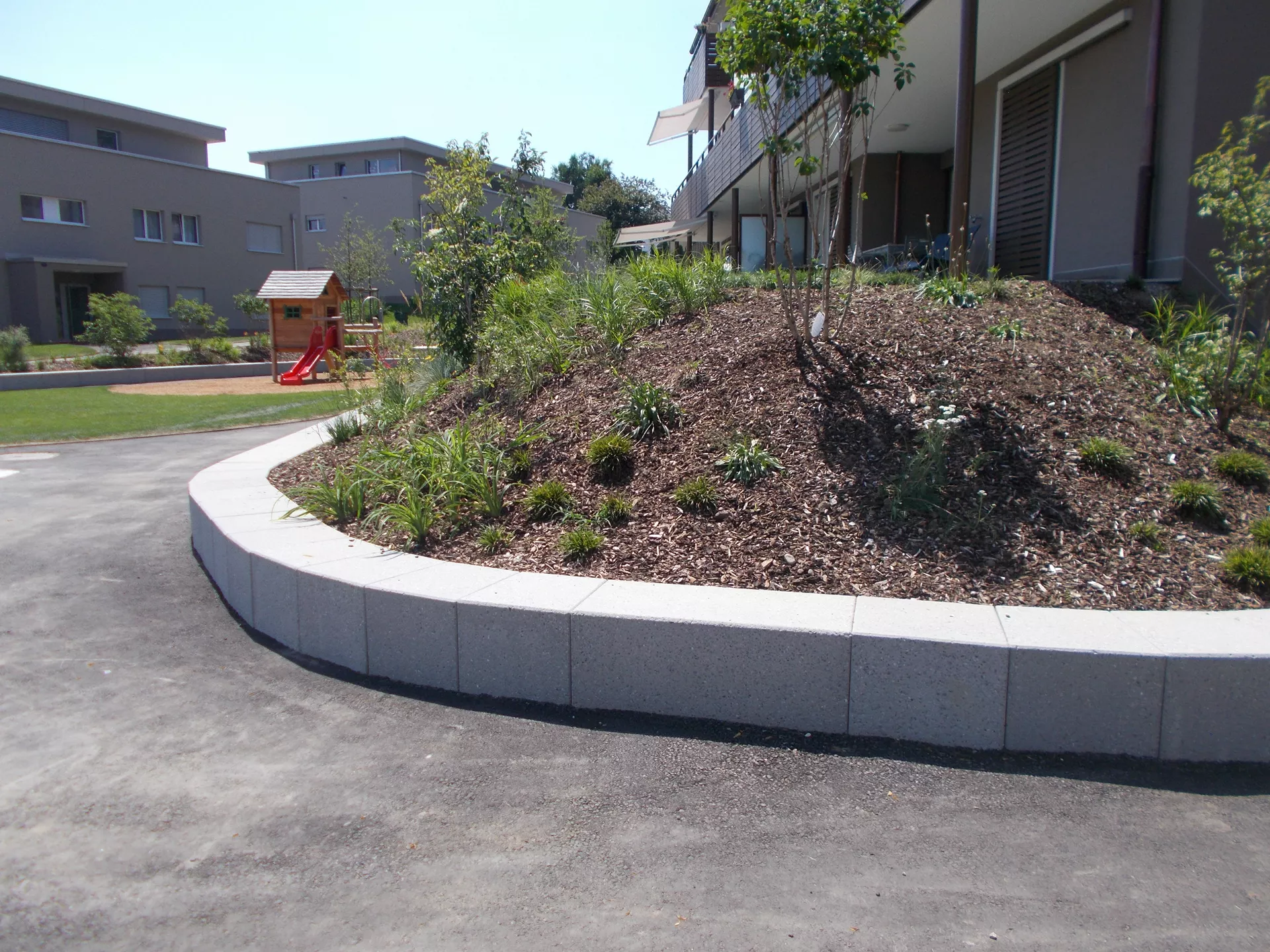 U-Element grau gestrahlt gefast Normalelement Typ 1 bewehrt L 50 cm B 50 cm H 40 cm