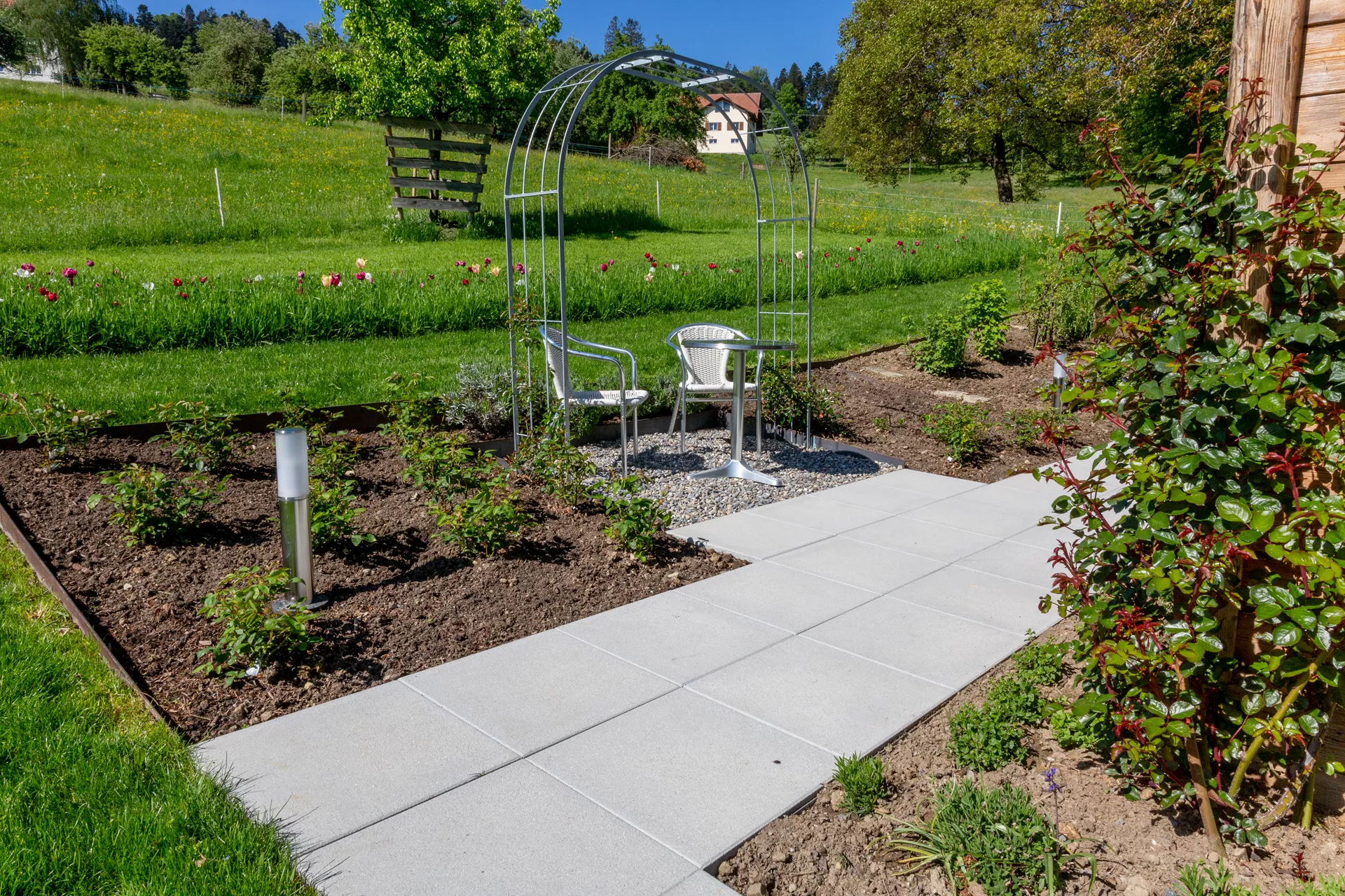 PARCO FINA Gartenplatte grau gestrahlt gefast L 50 cm B 50 cm H 4 cm