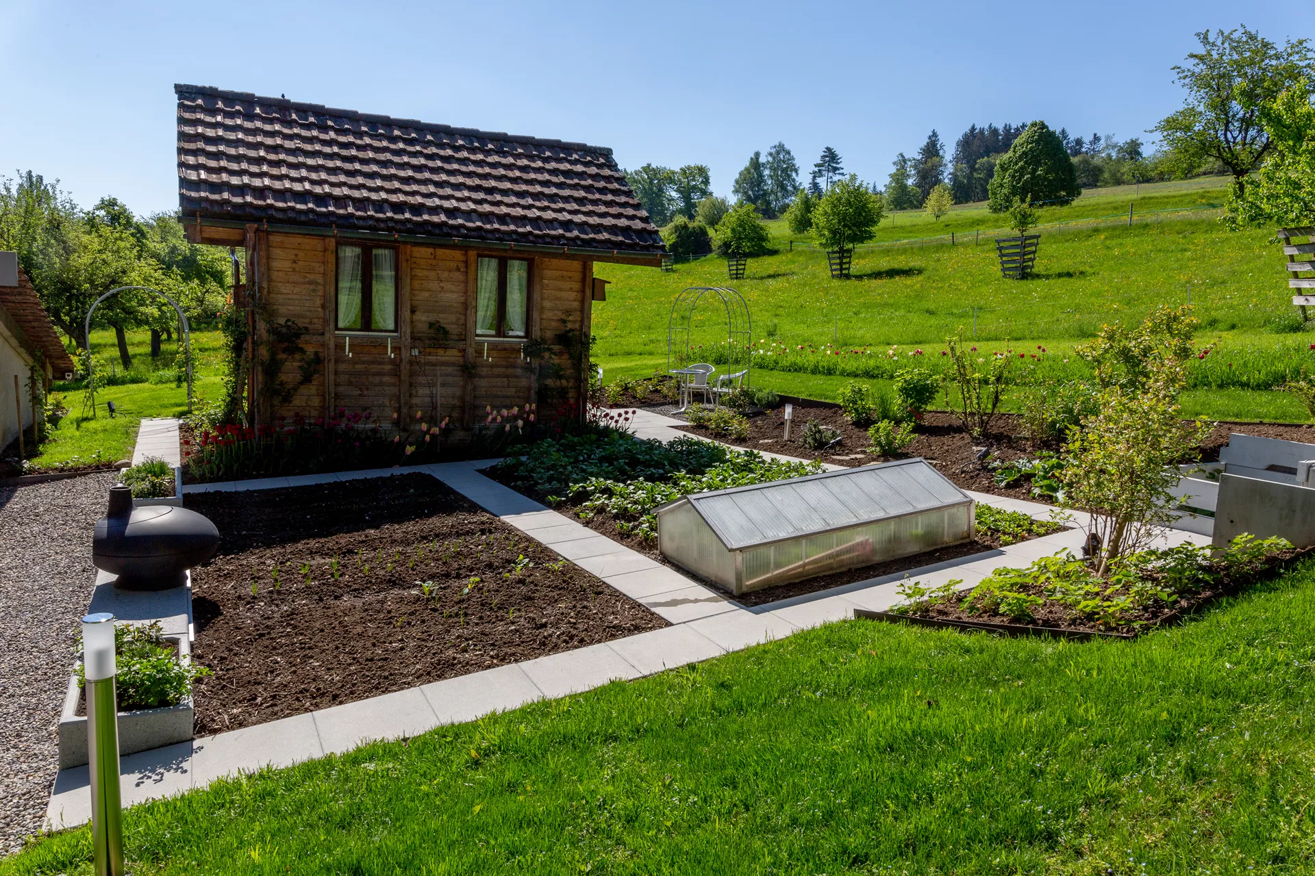 PARCO FINA Gartenplatte grau gestrahlt gefast L 50 cm B 50 cm H 4 cm