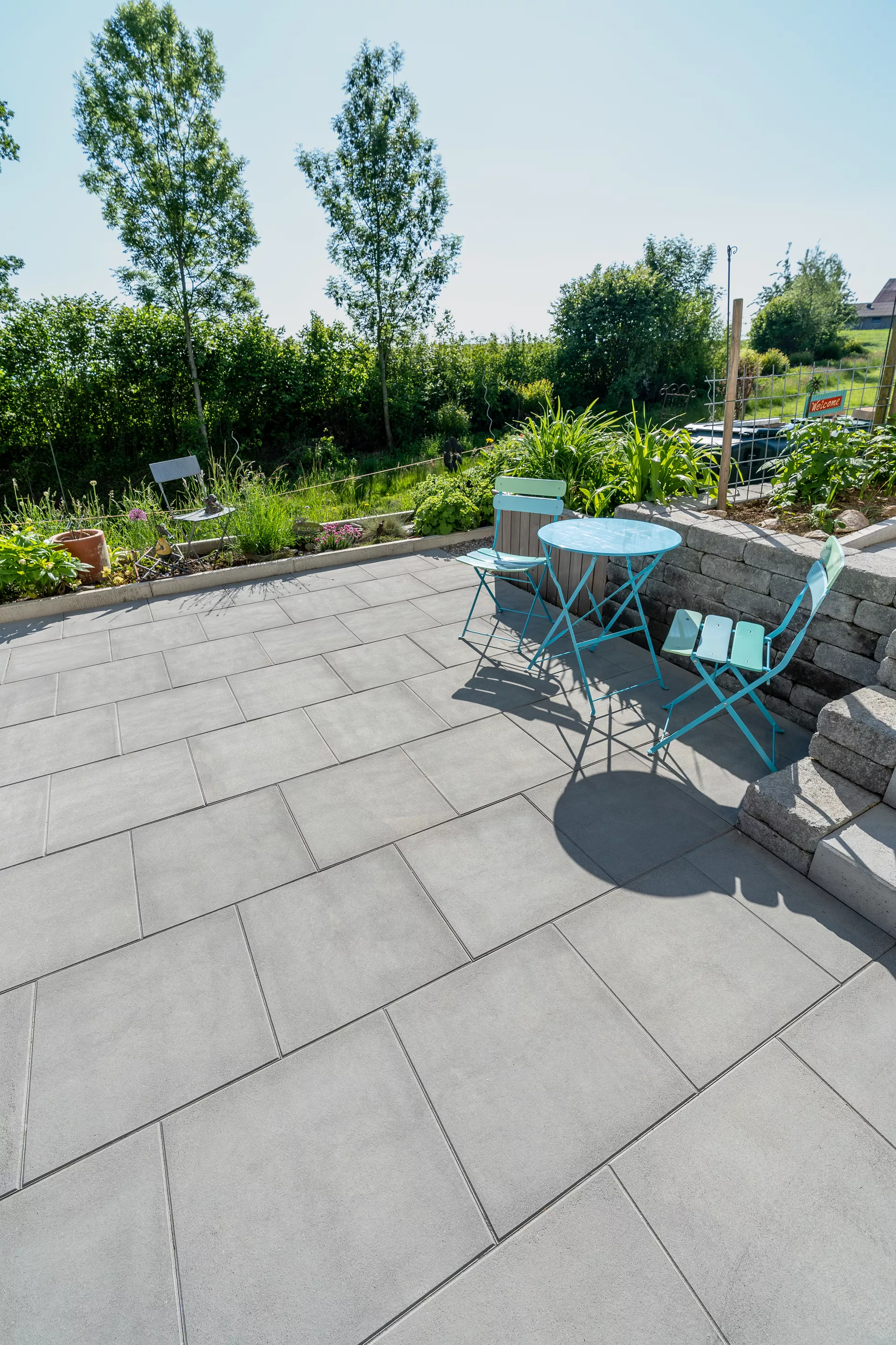 PARCO SELECTION Gartenplatte grau glatt gefast L 50 cm B 50 cm H 4 cm