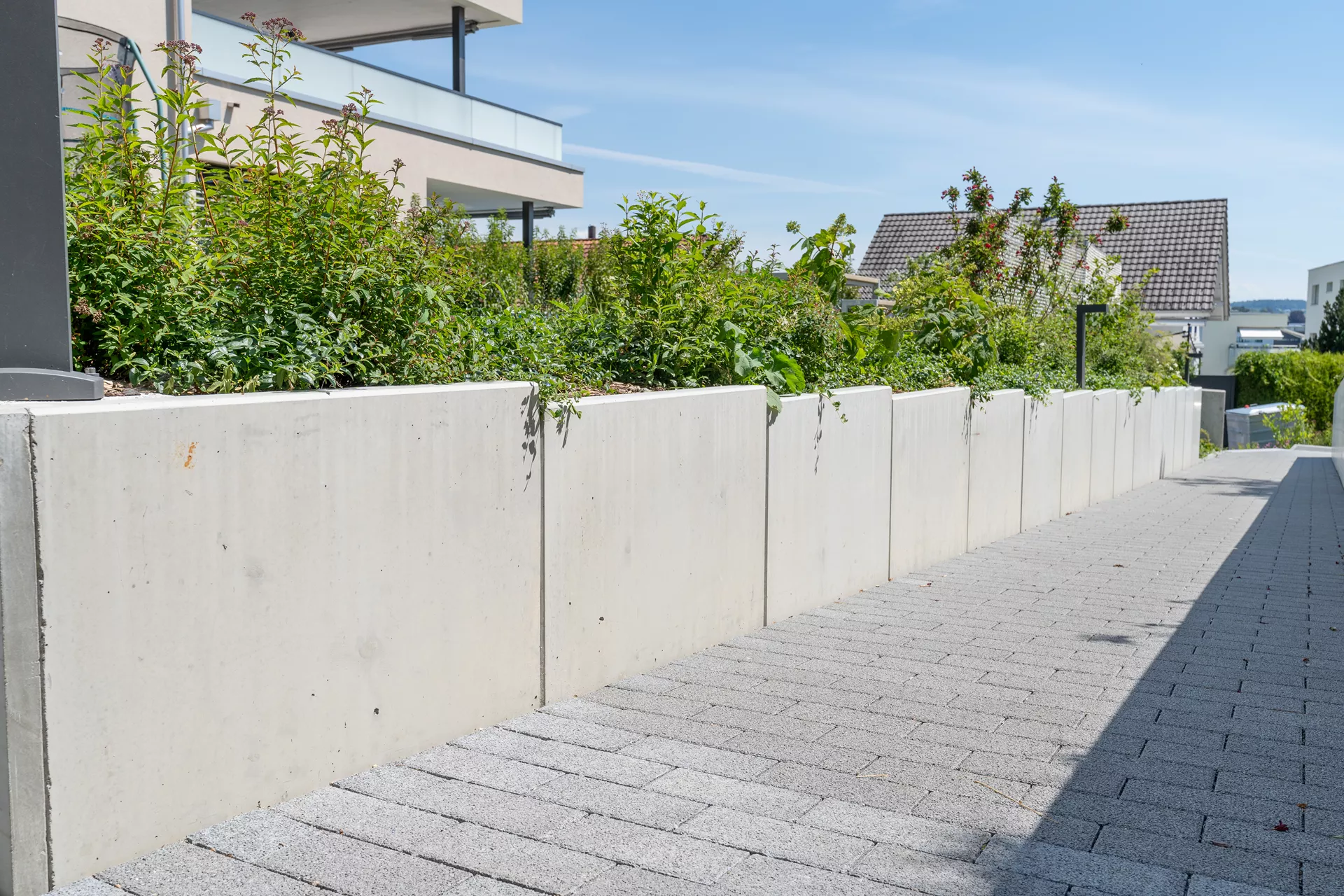 ROZTEC Winkelplatten Typ Midi bewehrt grau glatt gefast L 200 cm B 75 cm H 125 cm W 9-18 cm