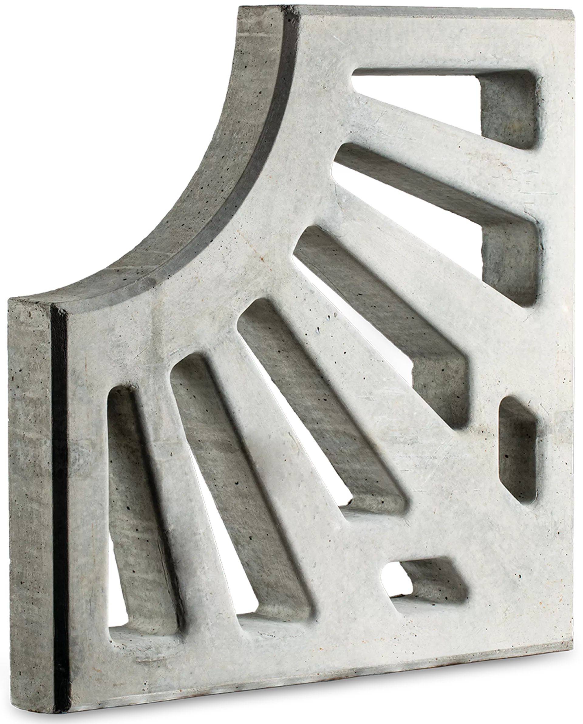 COMO Baumscheibe grau glatt gefast bewehrt geschlitzt mit Aussparung R 28 cm L 62.5 cm B 62.5 cm H 8 cm BK A 15