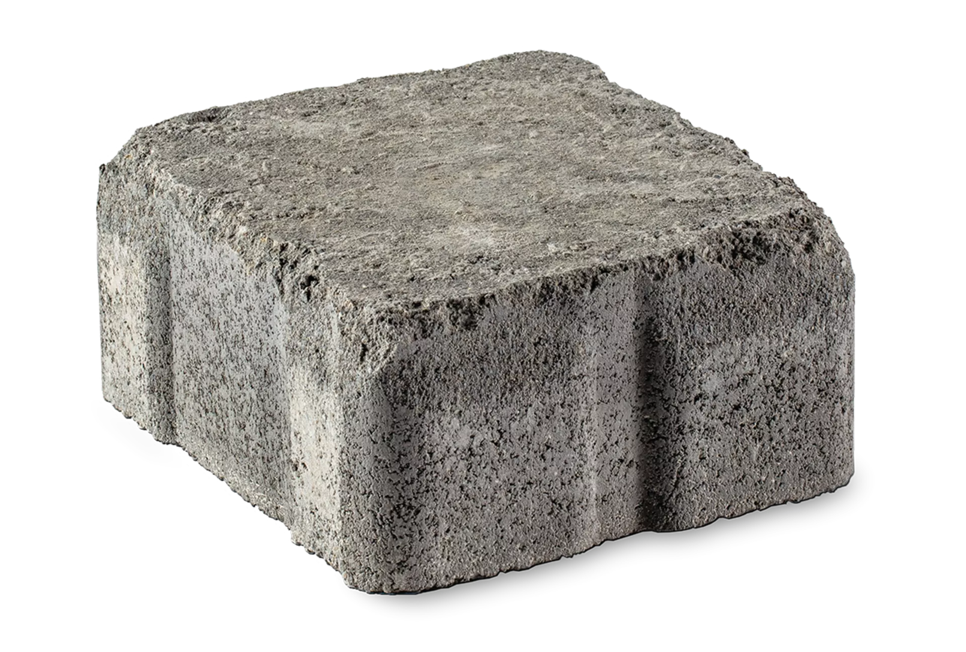 FRIEDA DRAIN Ökostein perlgrau strukturiert Kanten gebrochen L 13.8-16.8 cm B 15.1 cm H 7 cm