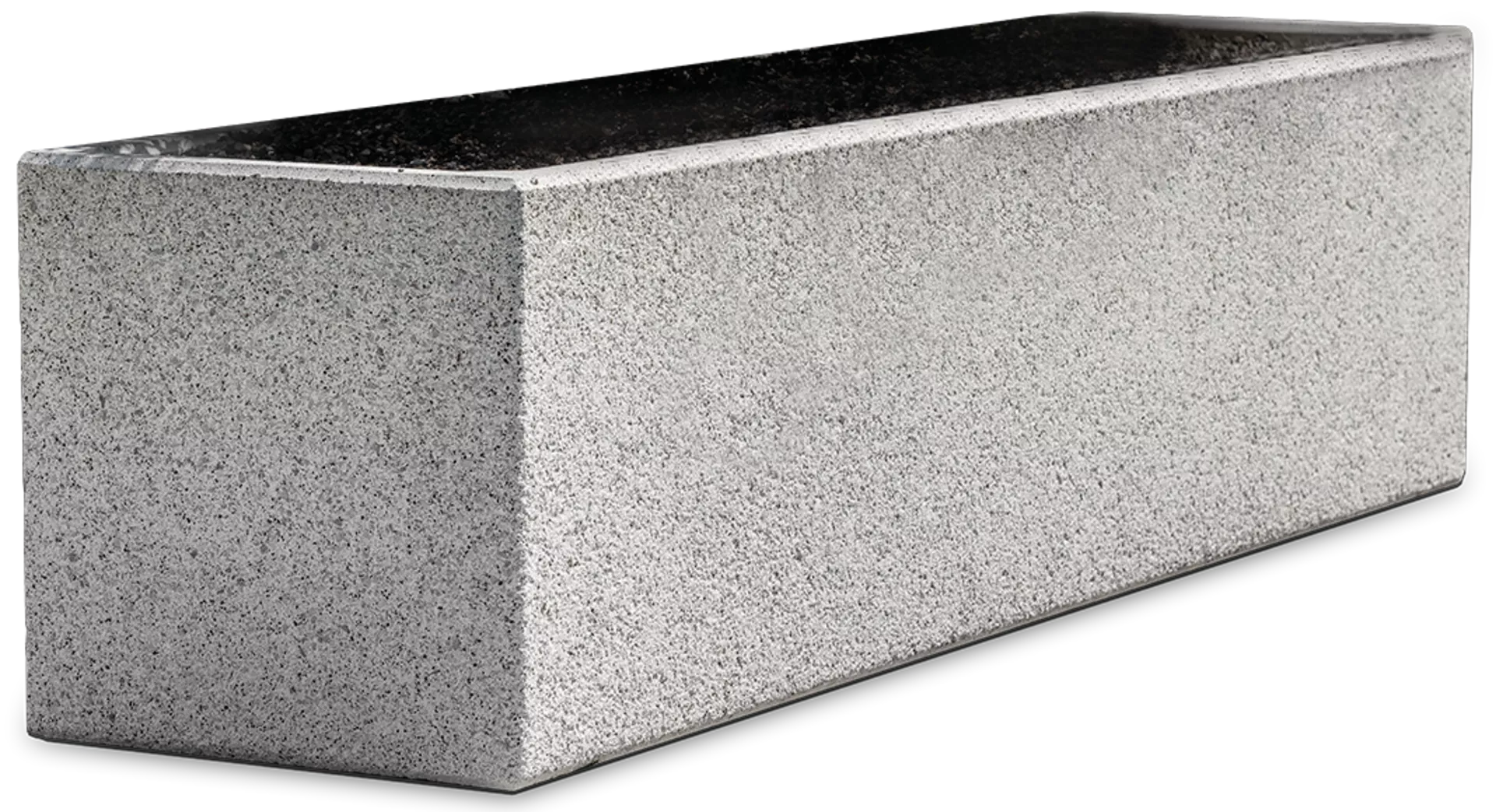 RESIDENZA Pflanzentrog rechteckig LEVENTINA grau gestrahlt L 150 cm B 50 cm H 50 cm W 5 cm