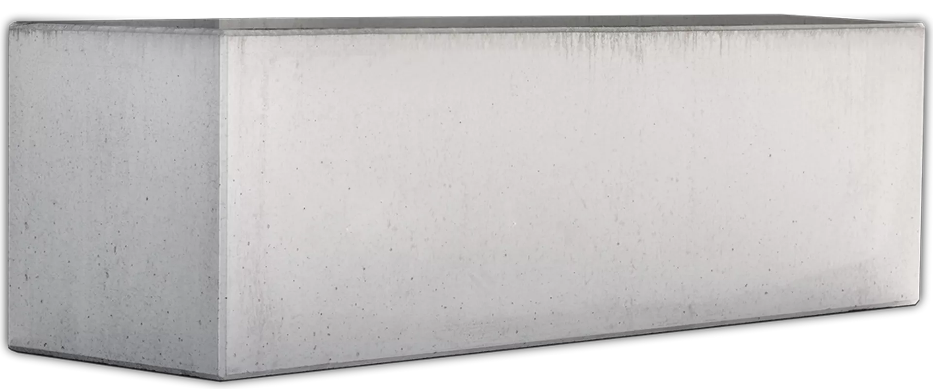 PARCO Pflanzentrog rechteckig grau glatt L 200 cm B 50 cm H 50 cm W 5 cm