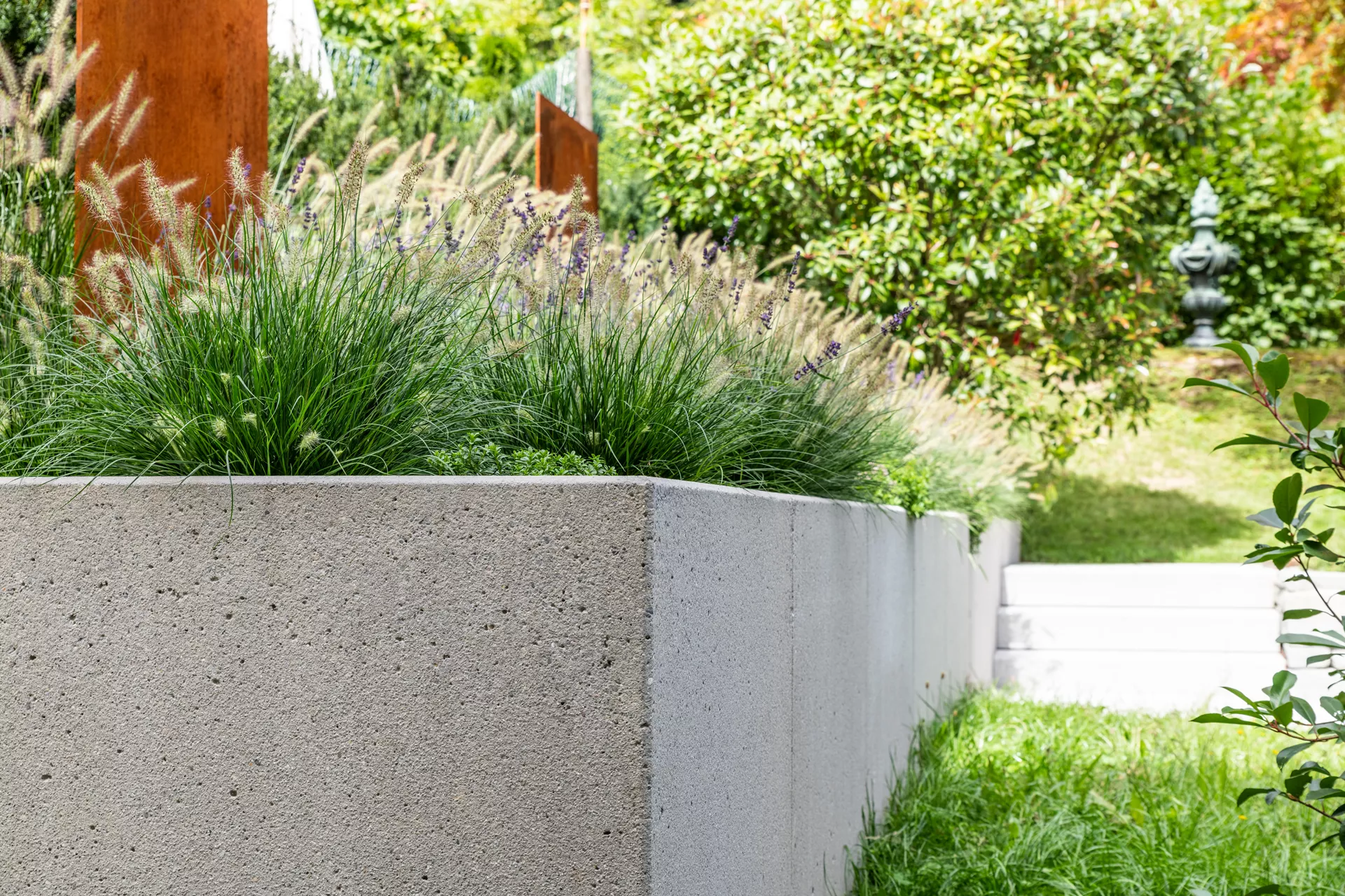 ROZTEC Winkelplatten Typ Midi bewehrt grau gestrahlt gefast L 100 cm B 60 cm H 100 cm W 9 cm