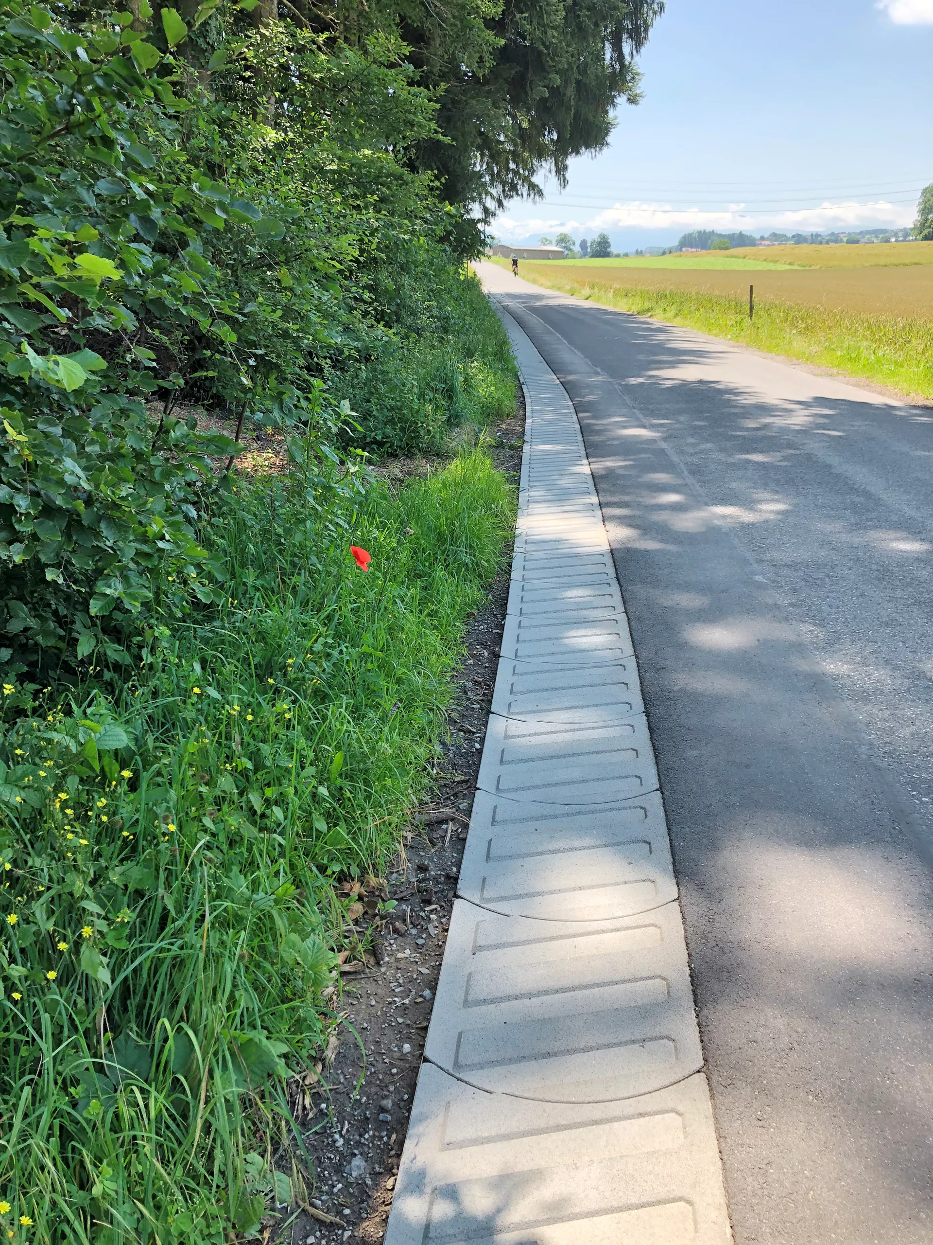 STRADAFINO Bankett- und Spurelement grau gerillt gefast L 50 cm B 50 cm H 14 cm