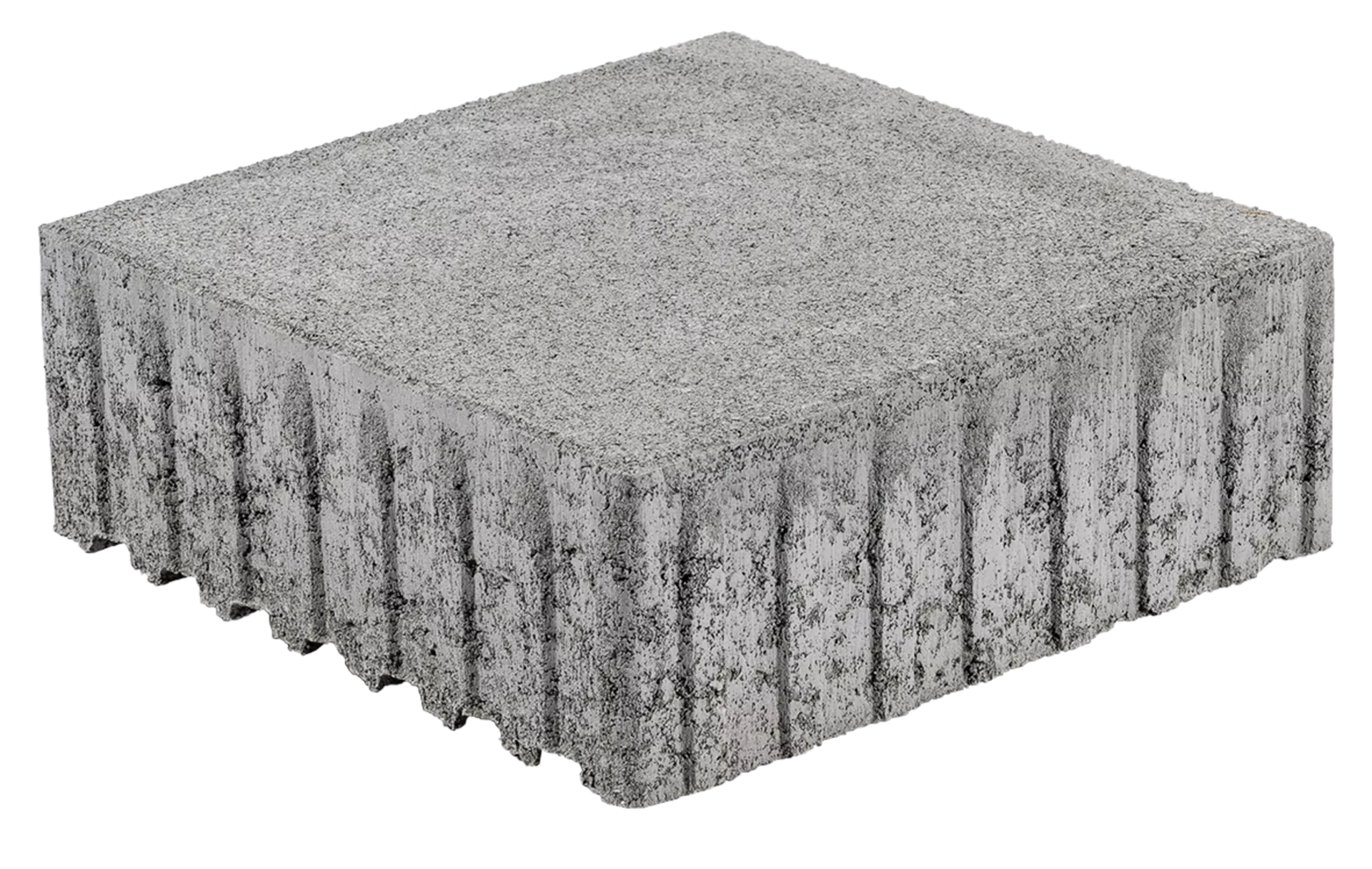 VS 5 Schwerlaststein mit Verschiebesicherung grau glatt gefast englisch palettiert L 30 cm B 30 cm H 12.8 cm