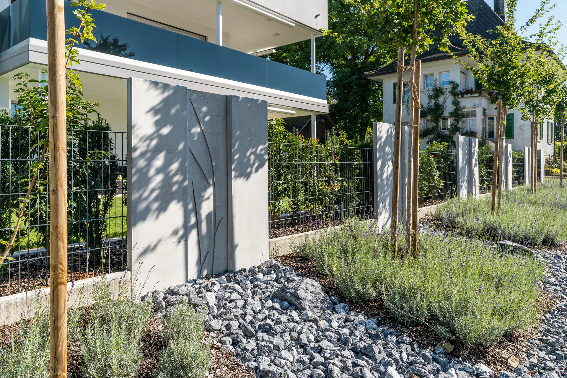 Betonstele bewehrt ohne Motiv grau glatt vollkantig L 50 cm B 6 cm H 250 cm