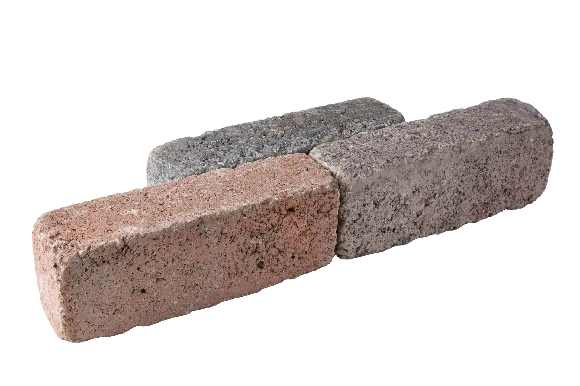 RIEMO Pflasterstein Herbstlaub (rot-grau) Kanten gebrochen L 22 cm B 6 cm H 8 cm