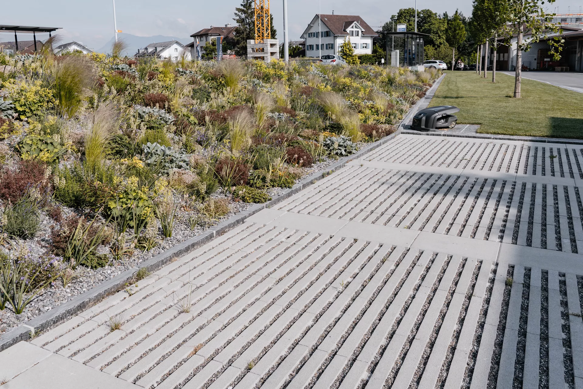 RAINA Rasenliner mit Verschiebesicherung grau glatt L 60 cm B 40 cm H 10 cm