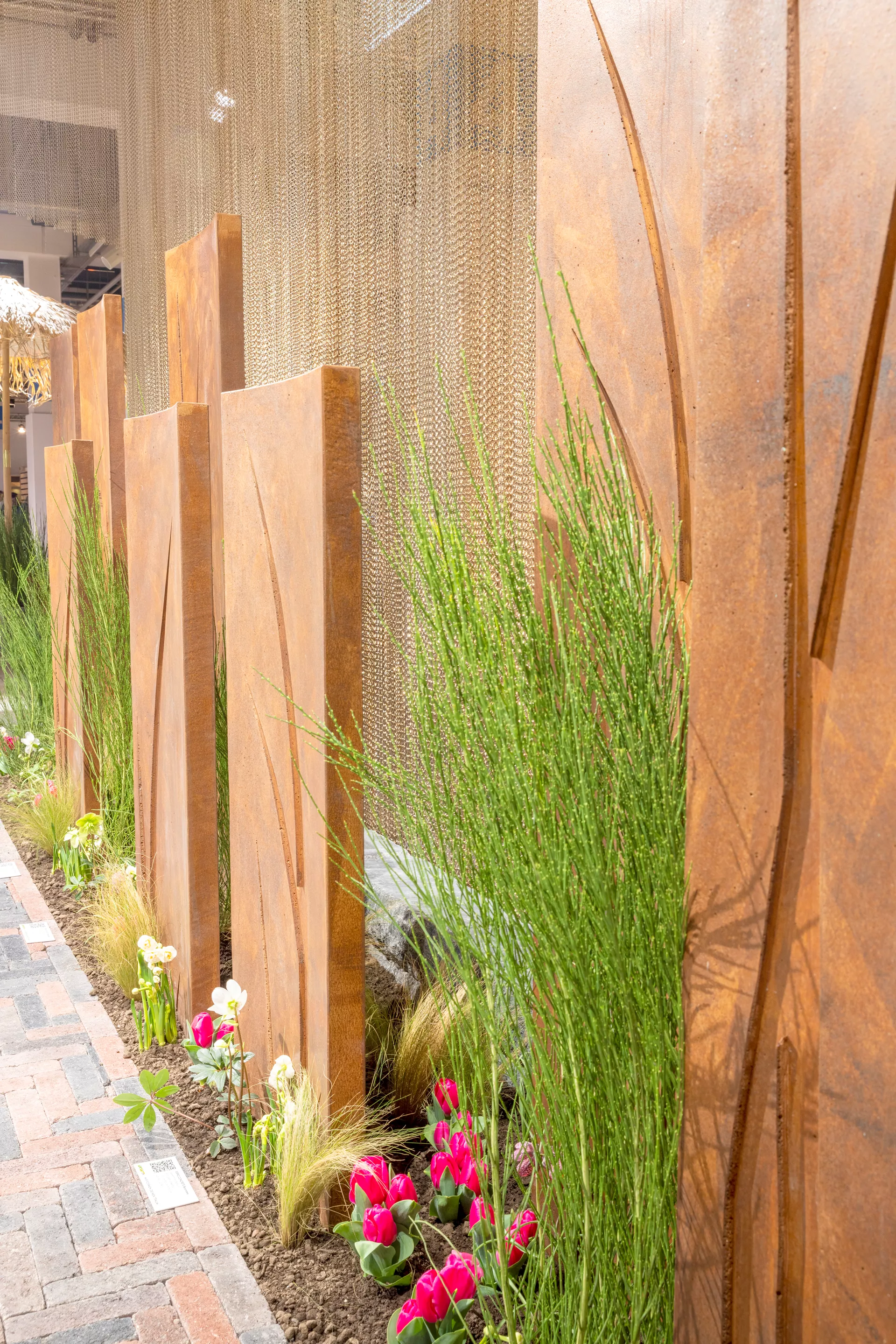 FERRO CONCRETE Betonstele bewehrt ohne Motiv Rost glatt vollkantig L 50 cm B 6 cm H 100 cm