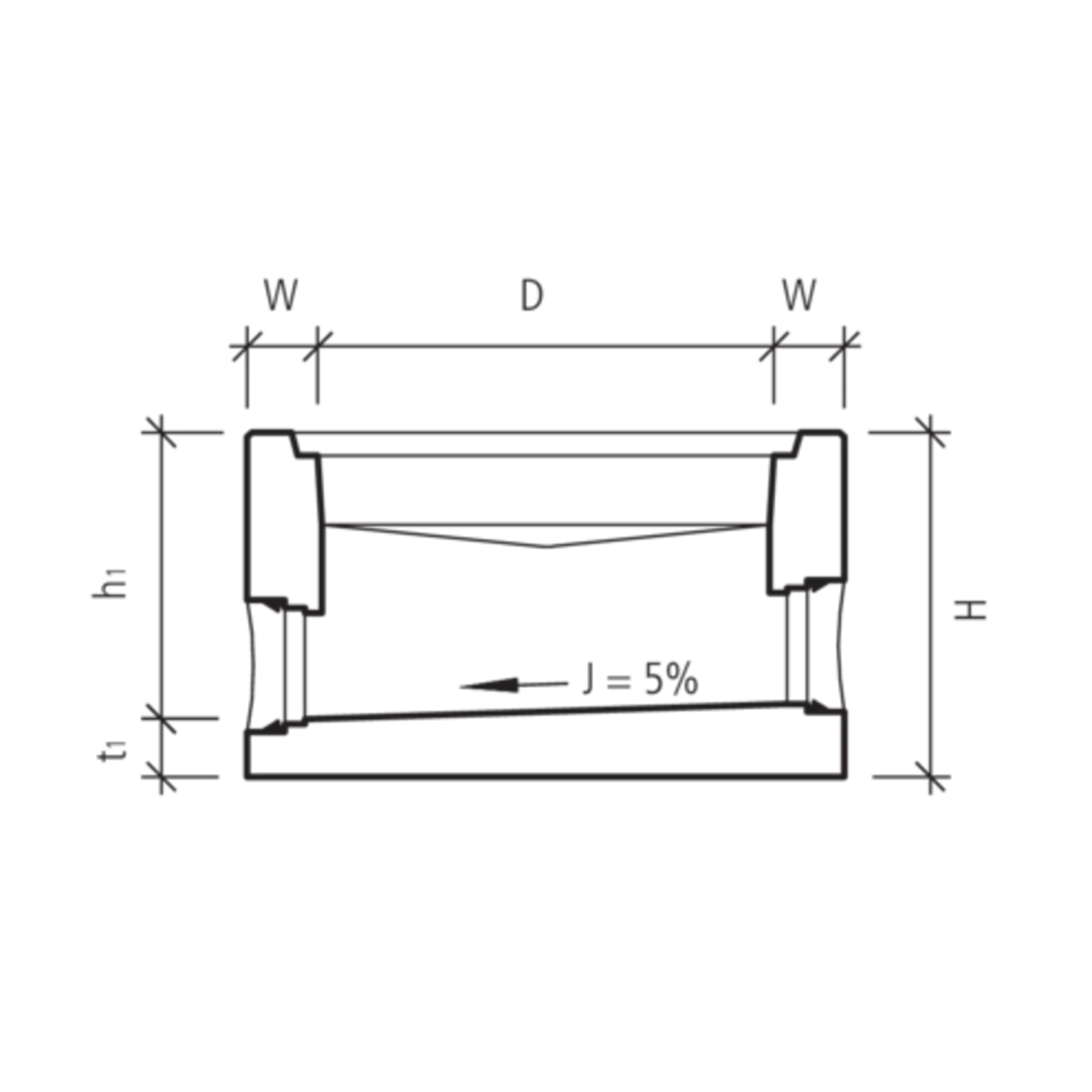 CRENO Normschachtboden ohne Seitenanschluss