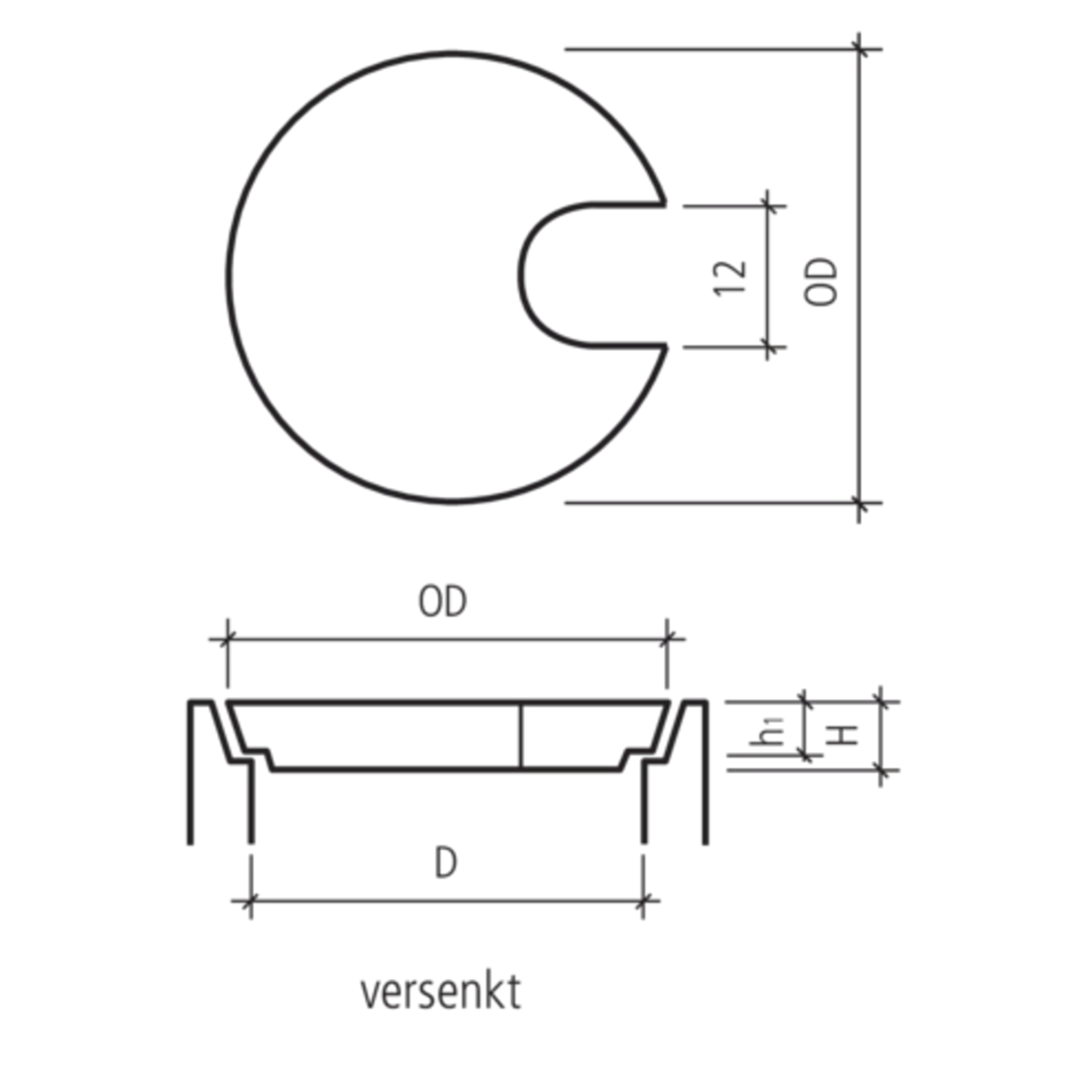 Betondeckel mit DW-Aussparung begehbar