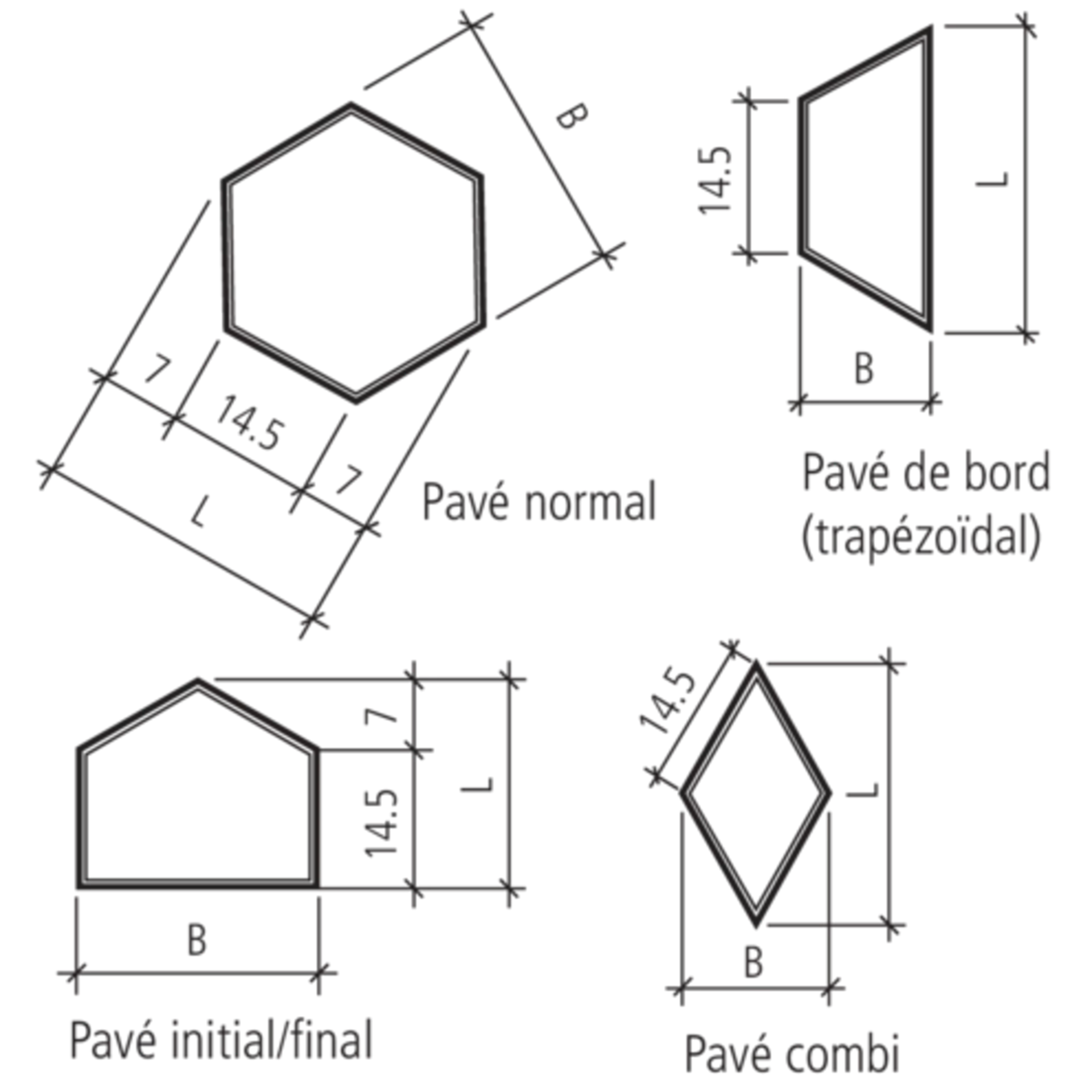 OMEGA<sup>®</sup> Sechseckpflastersteine gefast glatt