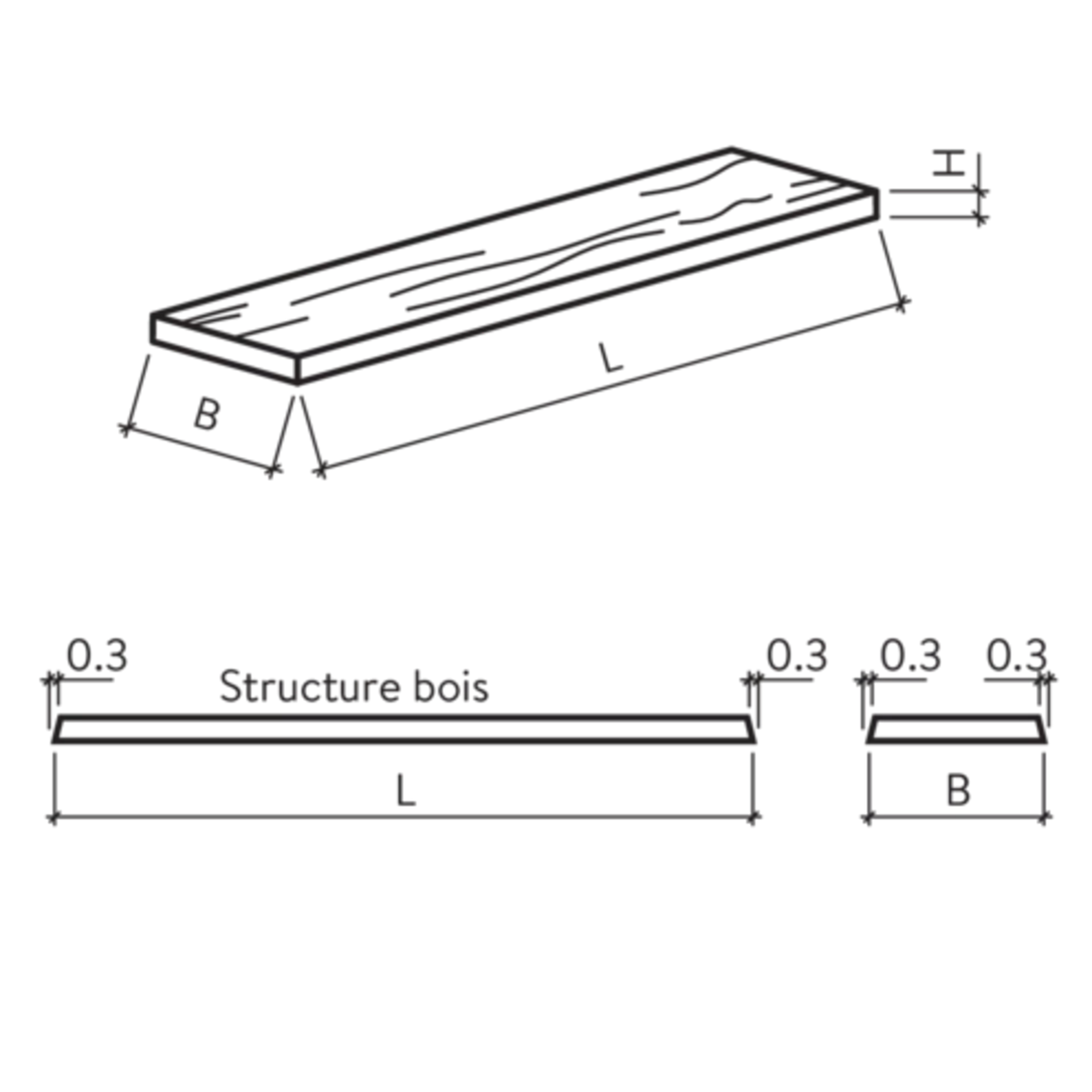 Landhausdiele mit Holzstruktur