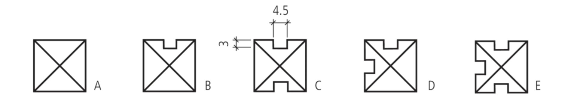 Pfosten zu Betonbretter