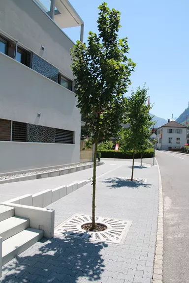 EXACTA Winkelplatte Typ 1 grau glatt gefast bewehrt L 99 cm B 60 cm H 105 cm W 12 cm