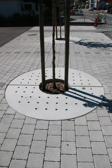 TREETUB Betondeckel 2-teilig mit Stammöffnung zentrisch D 220 cm H 12 cm