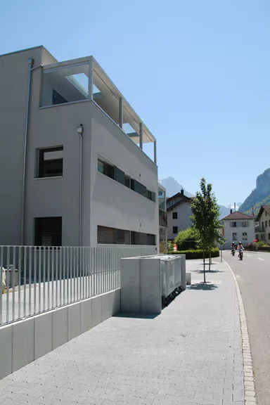 EXACTA Winkelplatte Typ 1 grau glatt gefast bewehrt L 99 cm B 60 cm H 105 cm W 12 cm