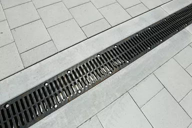 VS 5 Schwerlaststein mit Verschiebesicherung grau glatt gefast englisch palettiert L 30 cm B 30 cm H 10.8 cm