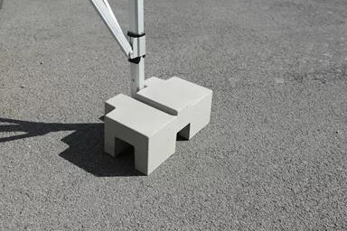 UNIVERSAL Gewichtsstein grau glatt Kanten gerundet L 40.5 cm B 25.5 cm H 17 cm