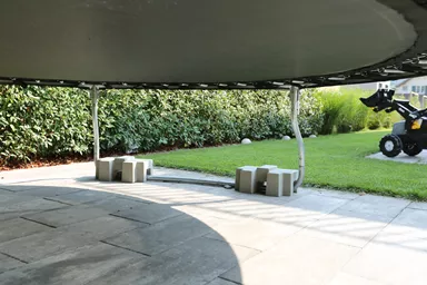 UNIVERSAL Gewichtsstein grau glatt Kanten gerundet L 40.5 cm B 25.5 cm H 17 cm