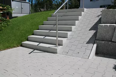 PARCO Blockstufe grau abgerieben stirnseitig gefast L 100 cm B 36 cm H 15 cm