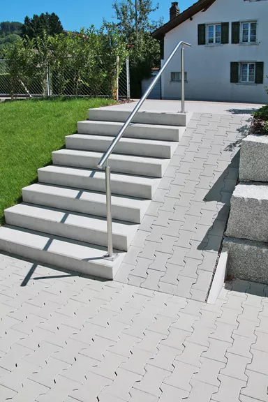 PARCO Blockstufe grau abgerieben stirnseitig gefast L 100 cm B 36 cm H 15 cm