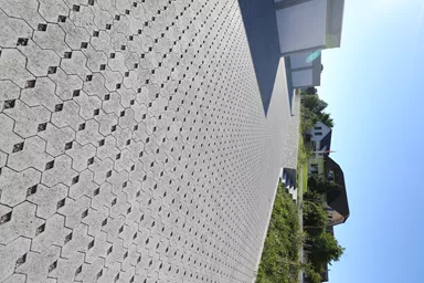 TEGULA SPLITT Ökostein mit Nocken Normalstein grau Kanten gebrochen L 23.2 cm B 17.2 cm H 7 cm