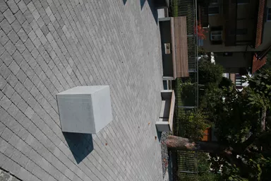 KUBUS Sitzelement heavy grau glatt gefast L 45 cm B 45 cm H 45 cm