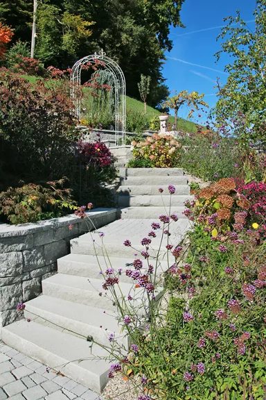 SANTURO Blockstufe voll grau gestrahlt gefast L 80 cm B 36 cm H 15 cm