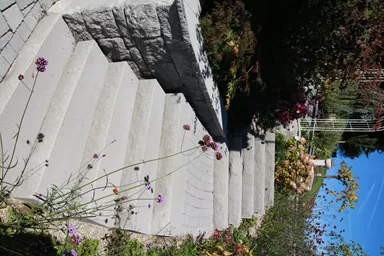 SANTURO Blockstufe voll grau gestrahlt gefast L 80 cm B 36 cm H 15 cm