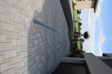 FRIEDA FORMATO Pflasterstein perlgrau strukturiert Kanten gebr. L 10, 20, 30 cm B 20 cm H 7 cm