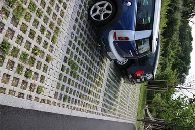 QUADRO Rasengitterstein grau L 58 cm B 47 cm H 10 cm